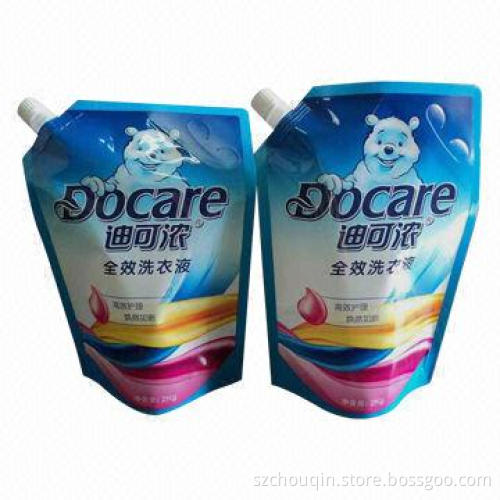 Liquid Detergent Spout Pouches, Stand up and Bottom Gusset, Good Sealing, High-puncture Resistance